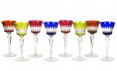 8 BACCARAT CUT TO CLEAR WINE G