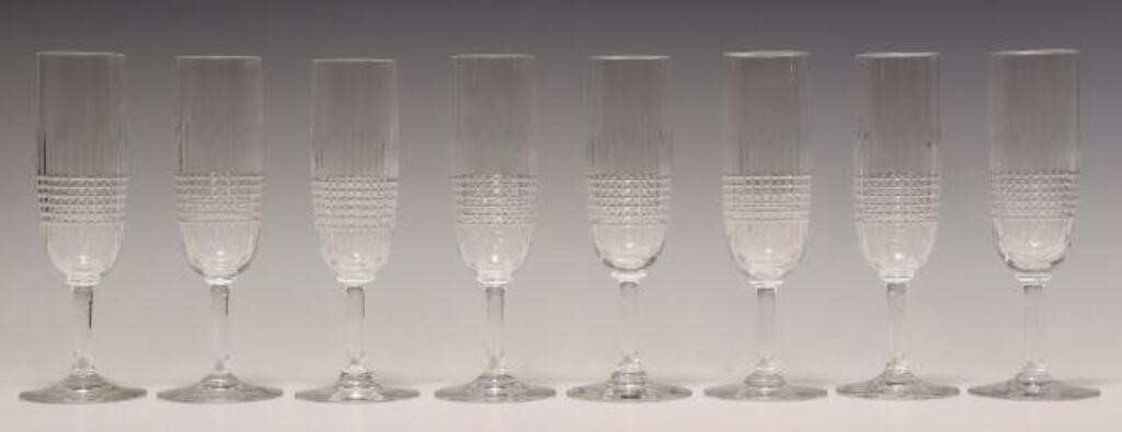 (8) BACCARAT NANCY CUT CRYSTAL