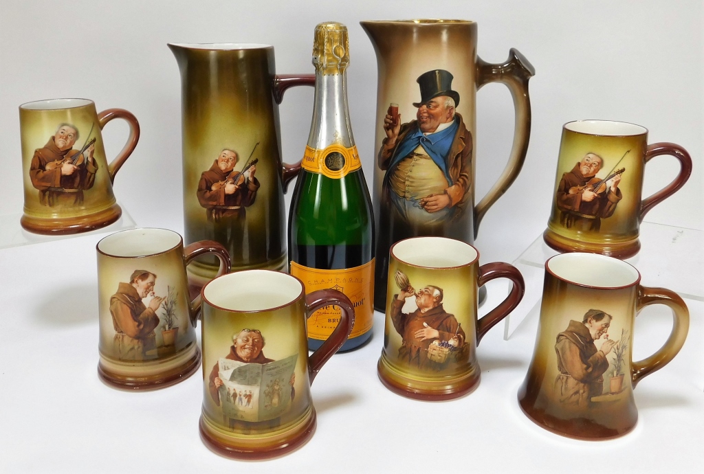 8 BELLEEK CATHOLIC MONK PITCHER