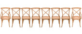 8 BENTWOOD CROSS BACK CANE SEA
