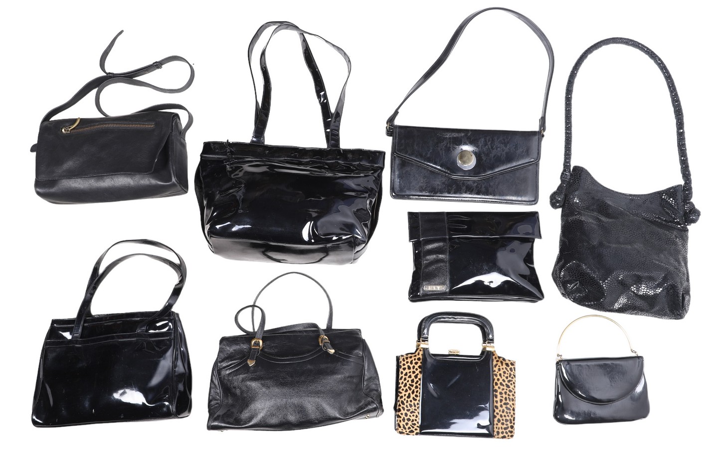 (8)+ Black and patent leather