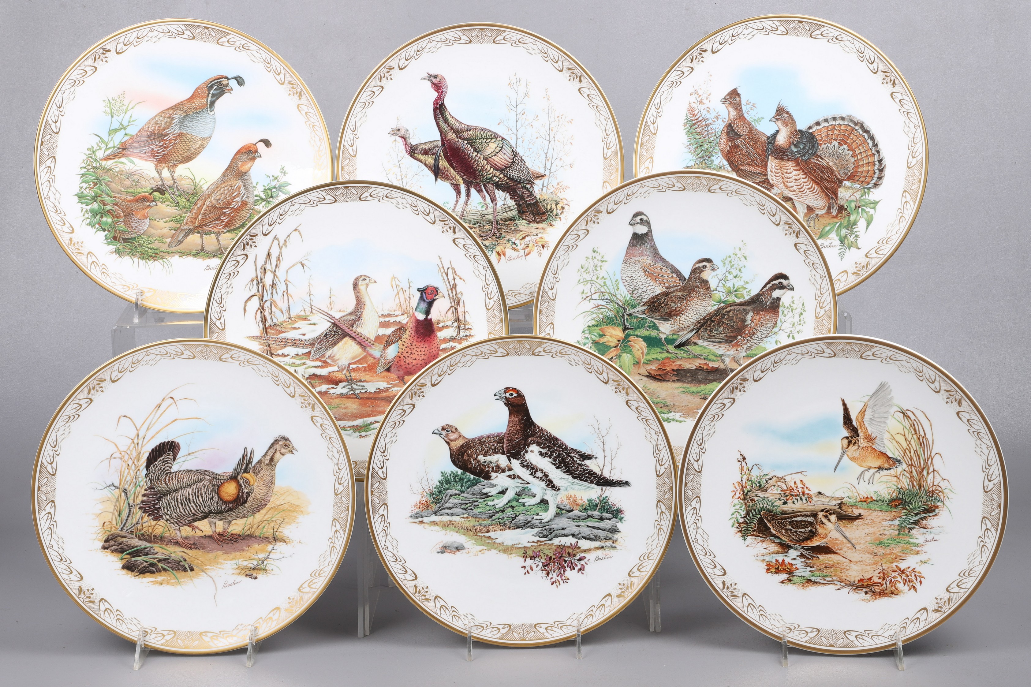 (8) Boehm bone china porcelain
