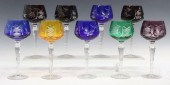 (8) BOHEMIAN CUT-TO-CLEAR GLAS