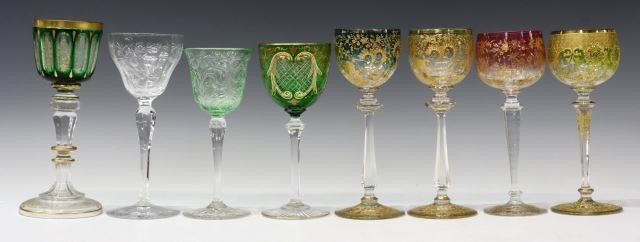 (8) BOHEMIAN PARCEL GILT &