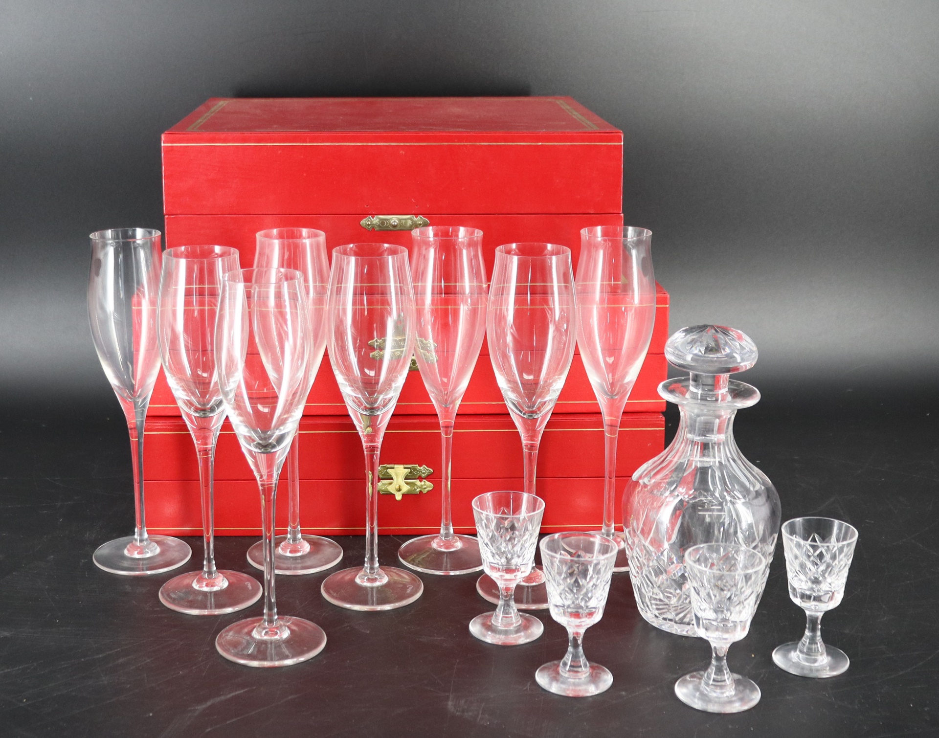 8 CARTIER CHAMPAGNE FLUTES &