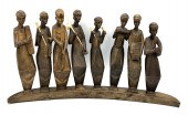 8 CARVED WOODEN AFRICAN FIGURE