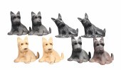(8) Cast iron Scottish Terrier