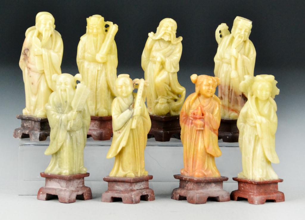 (8) Chinese Carved Soapstone