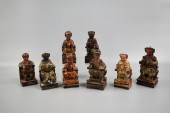 8 CHINESE GILT LACQUERED WOOD
