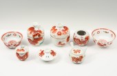 8 CHINESE IRON BED FOO DOG POR