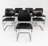 (8) CHROME DINING CHAIRS IN ST