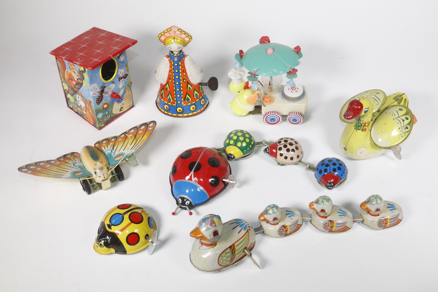 (8) CONTEMPORARY TIN LITHO TOYS