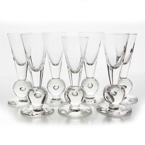 8 CORDIAL BRANDY GLASSES WITH