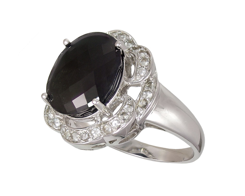 8 CT SAPPHIRE RING: 14K white