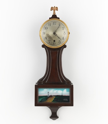 8-Day Sessions Banjo Clock Mahogany
