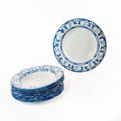 8 DEDHAM POTTERY PASTA BOWLS,