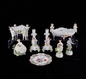 8 DRESDEN FIGURAL PORCELAIN DE