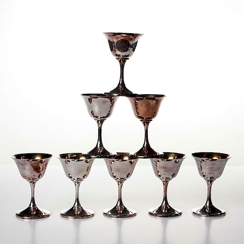 8 EG WEBSTER SILVERPLATE GOLD