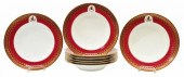 (8) ENGLISH MINTON GILT ARMORI