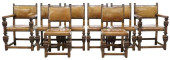 (8) ENGLISH OAK &AMP; LEATHER