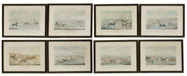 (8) ENGLISH QUORN HUNT AQUATINTS