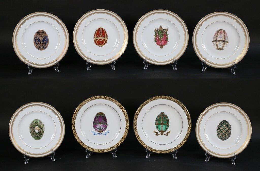 8 FABERGE EGG PORCELAIN PLATES8