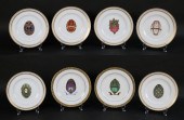 8 FABERGE EGG PORCELAIN PLATES