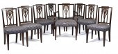 8 FINE FEDERAL CARVED MAHOGANY