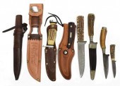 (8) FIXED BLADE KNIVES, SOME G