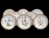 8 FLORA DANICA DINNER PLATES #
