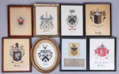 (8) Framed coat of arms plaque