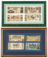 8 FRAMED CONFEDERATE BANK NOTE