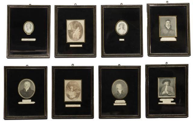 (8) FRAMED ENGLISH ENGRAVINGS,