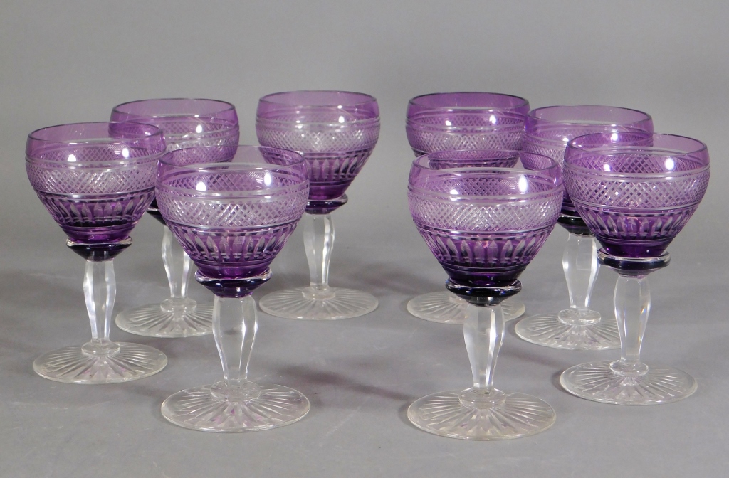 8 FRENCH CRYSTAL TRIANON AMETHYST