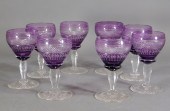 8 FRENCH CRYSTAL TRIANON AMETH