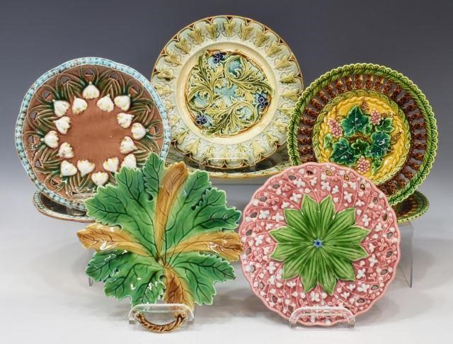 (8) FRENCH & GERMAN MAJOLICA