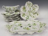 (8) FRENCH LIMOGES SEAWEED OYS