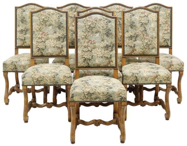 (8) FRENCH LOUIS XIV STYLE WALNUT