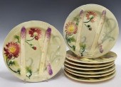 (8) FRENCH MAJOLICA ASPARAGUS