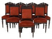 (8) FRENCH NAPOLEON III UPHOLS