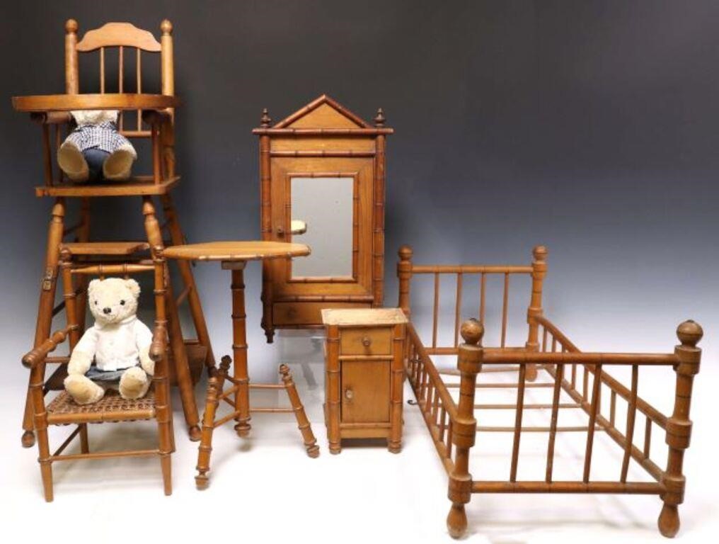 (8) FRENCH SALESMAN SAMPLE DOLL