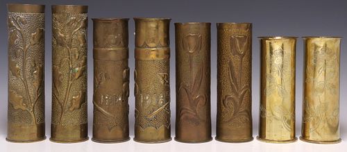 (8) FRENCH WWI-ERA TRENCH ART