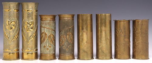 (8) FRENCH WWI-ERA TRENCH ART
