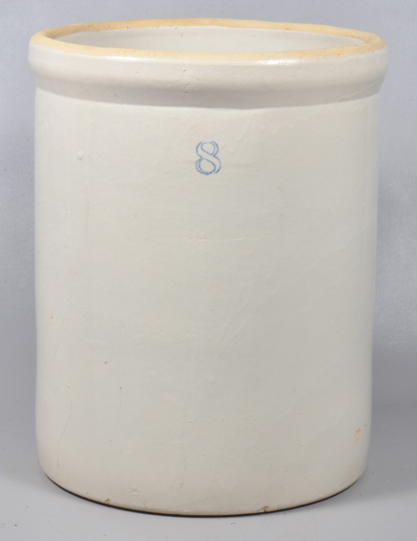 8 gallon stoneware crock, 17-1/8" h