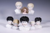 (8) GERMAN CHINA & BISQUE DOLL