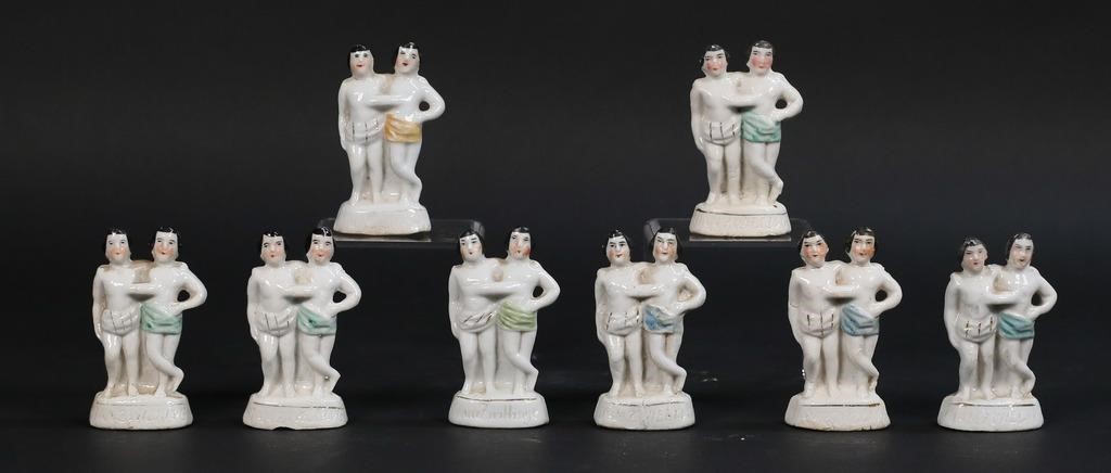 8 GERMAN PORCELAIN "SIAM ZWILLINGE"