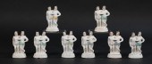 8 GERMAN PORCELAIN "SIAM ZWILL