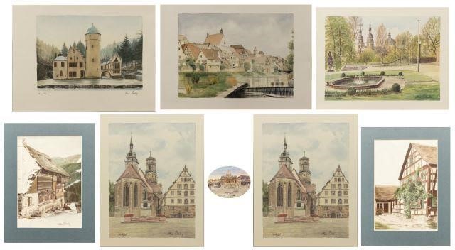 (8) GERMAN SCENIC PRINTS AFTER HANS