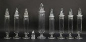8 GLASS APOTHECARY JARSSet of