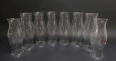 8 GLASS HURRICANES, 3 ETCHED8